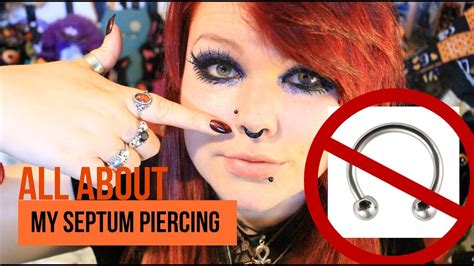 septum piercing healing process.